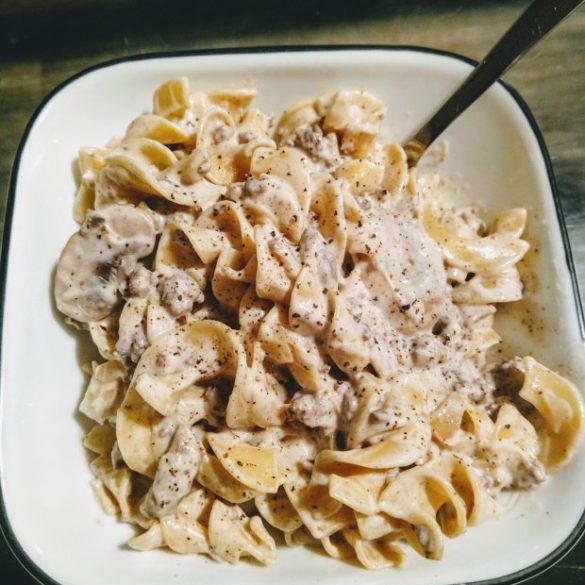 Creamy Beef Stroganoff